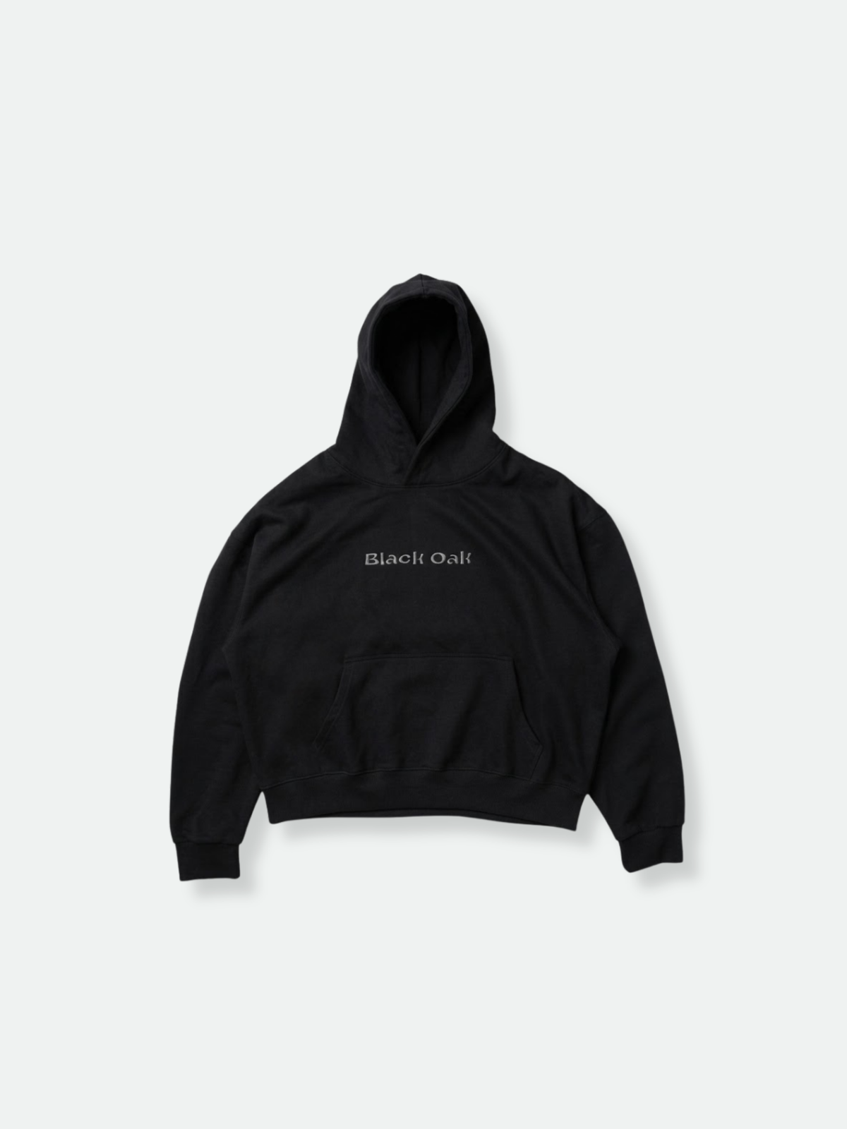 Appliqué Boxy Hoodie (Black)
