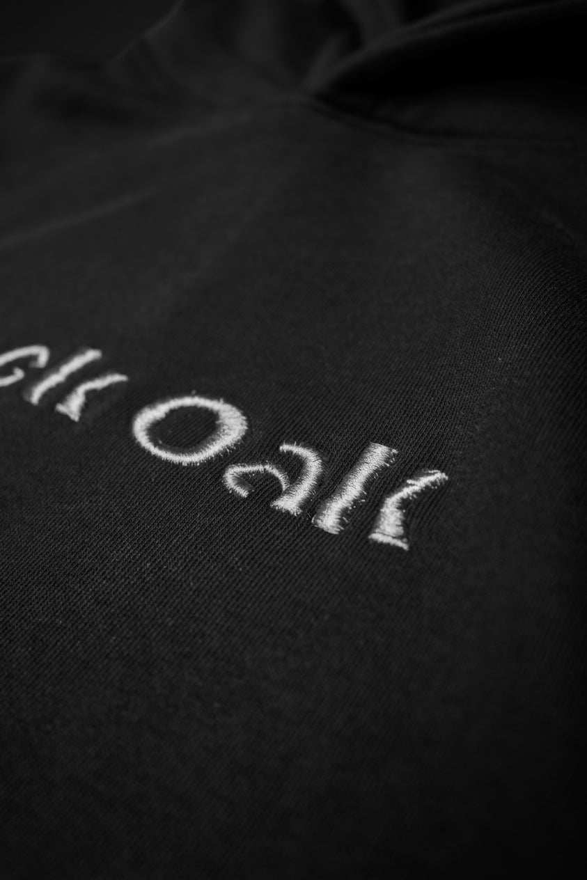Appliqué Boxy Hoodie (Black)